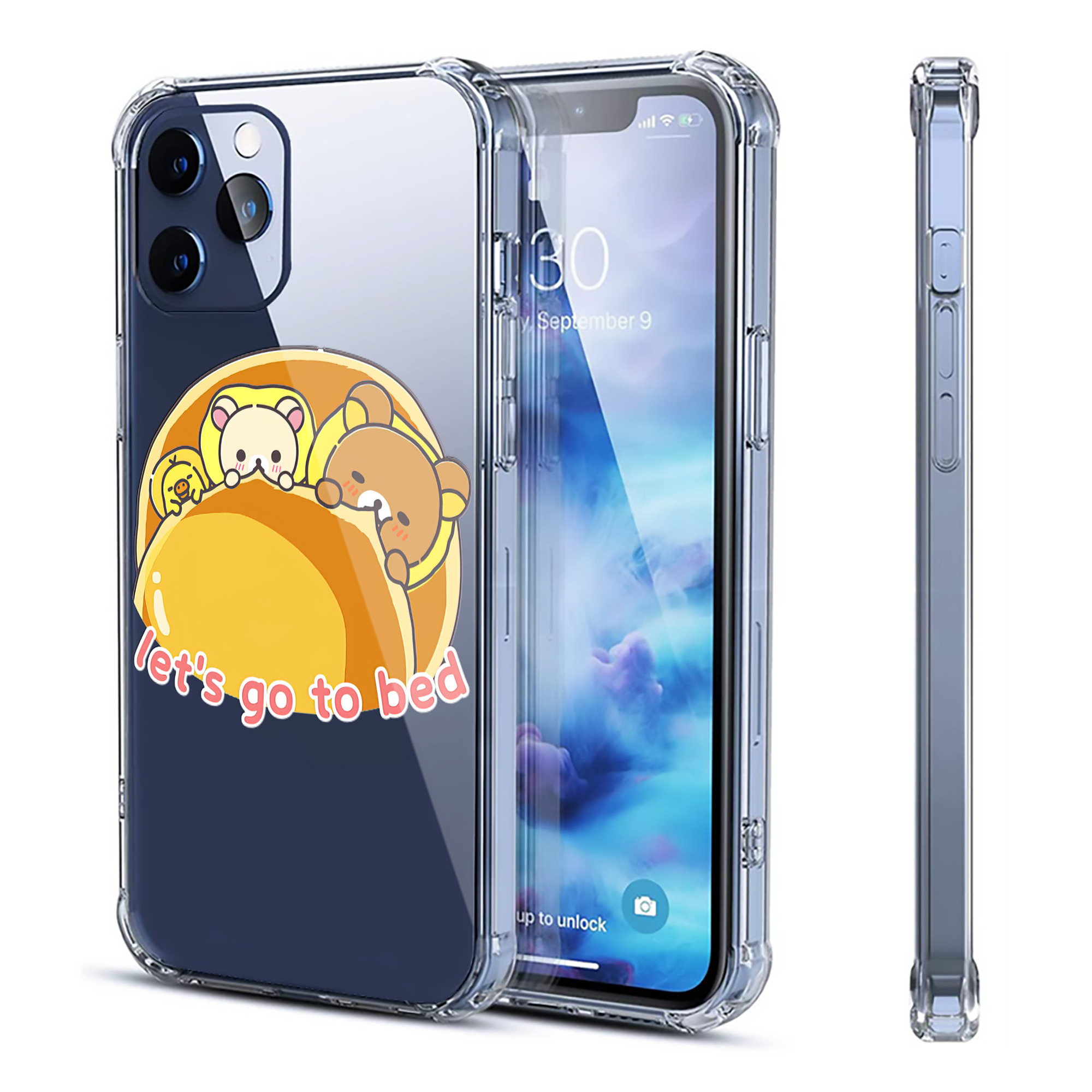 （画像用） リラックマ リラックマ キイロイトリ Rilakkuma Korilakkuma Kiiroitori 【iPhone 12シリーズ対応】透明スマホケース（クリアソフトケース）